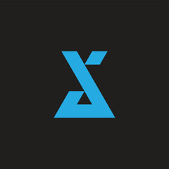 Letter iJ triangle geometric symbol simple logo vector