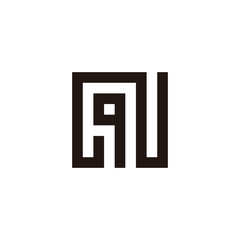 Obraz premium Letter qN square geometric symbol simple logo vector