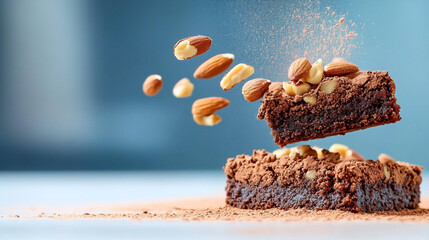 Cricket-flour Brownie Topped With Nuts and Cocoa Powder Celebrates Alternative Protein Sources for Healthy Eating