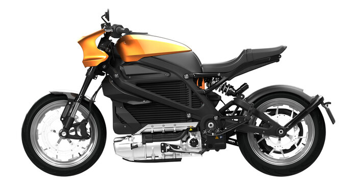 side view super bike, motorcycle for make mockup on empty background	