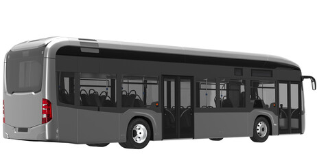 cross back view of city bus isolated on white background premium png 