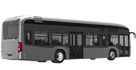 cross back view of city bus isolated on white background premium png 