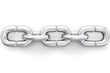 Obraz premium Metal Chain Links Interconnect Securely