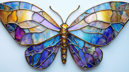 Fototapeta premium Multicolored mosaic butterfly design