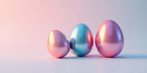 Pastel Ovoid Forms on a Soft Background, Evoking a Sense of Calm and Serenity