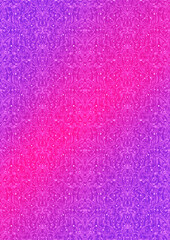 Hand-drawn abstract vertical ornament. Neon gradient (plastic pink to proton purple) background and glowing pattern on it. Cloth texture. Digital artwork, A4. (pattern: p11-2e)