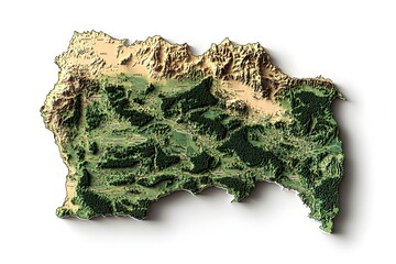 Explore Lush Forests & Mountains: A 3D Map