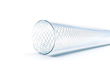 Glass Tube with Intricate Grid Design