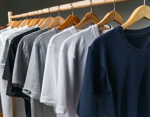 Obraz premium Minimalist Wardrobe: Organized Essentials