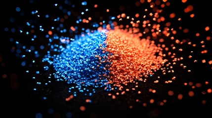 A 3D visual representation of cell infection and the breakdown of atom structure...