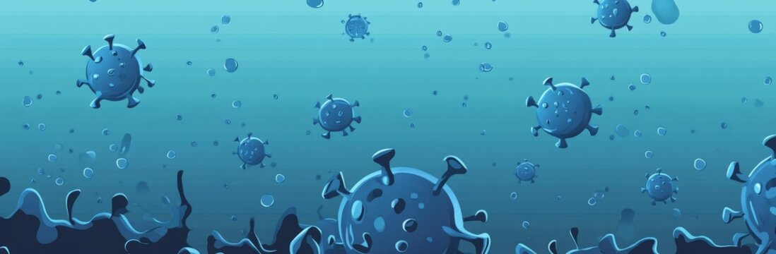 Coronavirus-themed abstract backdrop, highlighting medical genetics and bacteriological microorganisms. Check out my portfolio for additional images like this.