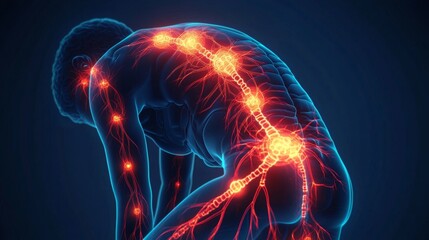 Abstract representation of virus cells within the framework of medical research