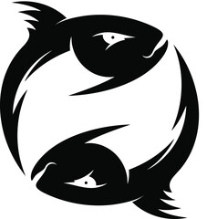 hunting Deer Duck and fish minimalist logo design	