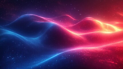 Futuristic Abstract Art with Glowing Neon Lines and Dramatic Backlighting Dynamic Composition