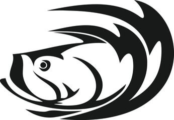 hunting Deer Duck and fish minimalist logo design	