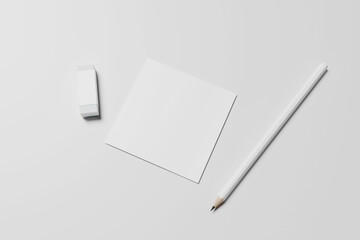 Blank Sticky Notes Paper Mockup Set, 3D rendeing image