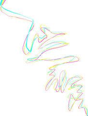 Rainbow Light Trails Photo Effect, PNG Light Rays, Neon Trails, Neon Lights