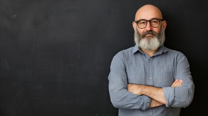 Dedicated teacher inspiring students in classroom environment mature man professor delivering education concepts