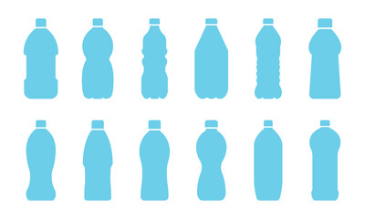 Vector Plastic Bottle Icon Set