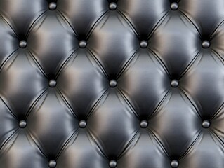 Naklejka premium Dark Gray Tufted Leather Upholstery Texture
