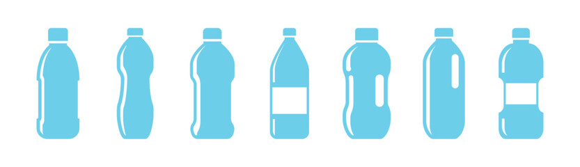 Vector Plastic Bottle Icon Set