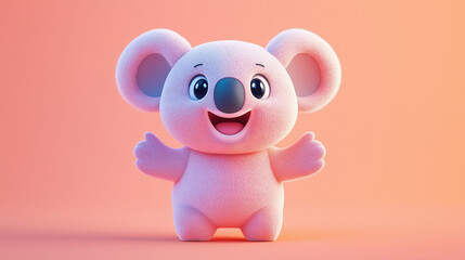 Obraz premium Adorable 3D Koala Bear