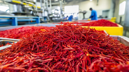 Naklejka premium saffron in a factory