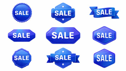 Sale logo, stamp, tag, emblem, mark or seal.
