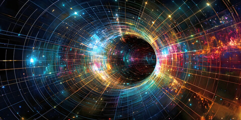 Fototapeta premium abstract burst black hole background, ai generated. 