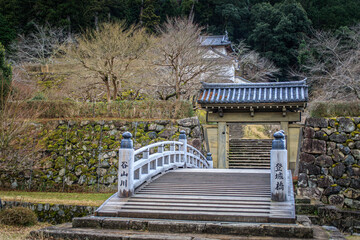 Bridge Leading to Izushi Castle Ruins in Japan