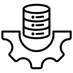Data Preprocessing Icon Lineal Syle