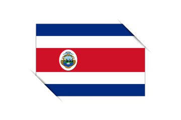 Costa Rica flag - rectangle colorful flag representing a country cultural identity and heritage. The essence of national pride and unity. Attached by the corners in a paper album