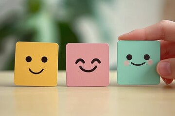 Choosing Happy Emotion Card for Mental Health and Child Wellness Assessment with Positive Feedback