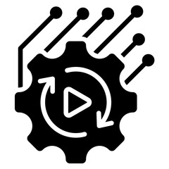 Automation Tool Icon Black Style