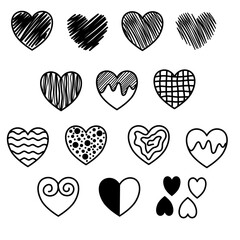 14 hearts icon set