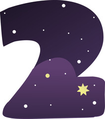 Fototapeta premium Two Space Digit