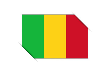 Mali flag - rectangle colorful flag representing a country cultural identity and heritage. The essence of national pride and unity. Attached by the corners in a paper album