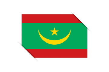 Mauritania flag - rectangle colorful flag representing a country cultural identity and heritage. The essence of national pride and unity. Attached by the corners in a paper album