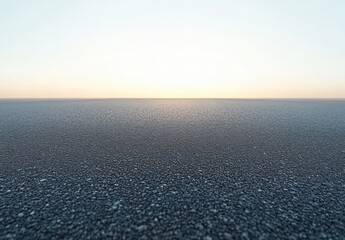 Obraz premium Minimalist Urban Landscape Smooth Gray Asphalt Surface Morning Light Empty Road