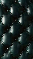 Naklejka premium Dark Green Tufted Leather Upholstery Texture