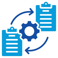 Transfer Learning Icon Dual Tone Color Style