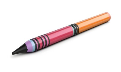 Colorful crayon pencil isolated on white background.