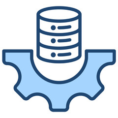 Data Preprocessing Icon Lineal Blue Style