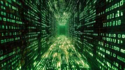  abstract technology background of digital data transfer concept of flowing global blockchain technology and high-speed internet connection.