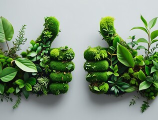 Sustainable green thumbs up symbolizing eco-friendly practices, environmental awareness, and commitment to sustainability through nature, greenery, and positive ecological actions promoting a green li