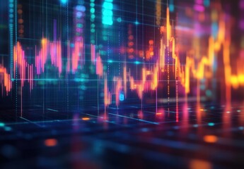 Stock Market Graph Abstract Digital Art Finance Investment Technology Analysis
