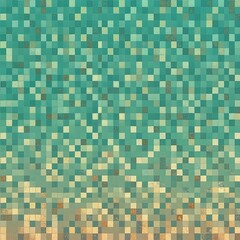 mosaic style and type. The layout consists of a grid of small, square tiles arranged in a repetitive and uniform manner. The subject is an abstract design composed of various shades of beige, brown