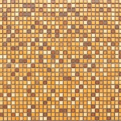 Fototapeta premium mosaic style and type. The layout consists of a grid of small, square tiles arranged in a repetitive and uniform manner. The subject is an abstract design composed of various shades of beige, brown