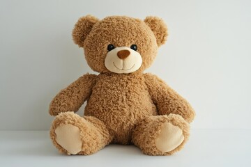 happy businesswoman utilizing a tablet set against a light background embodying productivity and positivity