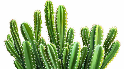Fototapeta premium Cactus isolated on white transparent background, png file. Thornshade. Illustration